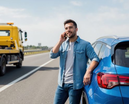 man calling on the side of the road wondering 2026 auto insurance rule changes every driver need to know