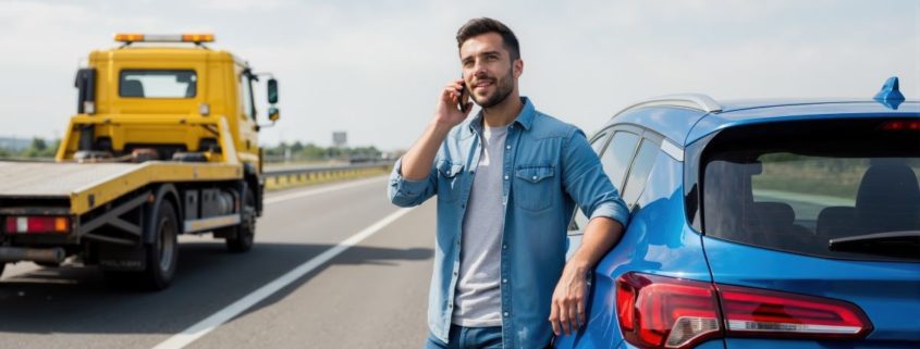 man calling on the side of the road wondering 2026 auto insurance rule changes every driver need to know