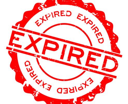red expired word round life insurance