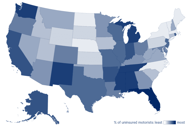 uninsured motorist rates by state