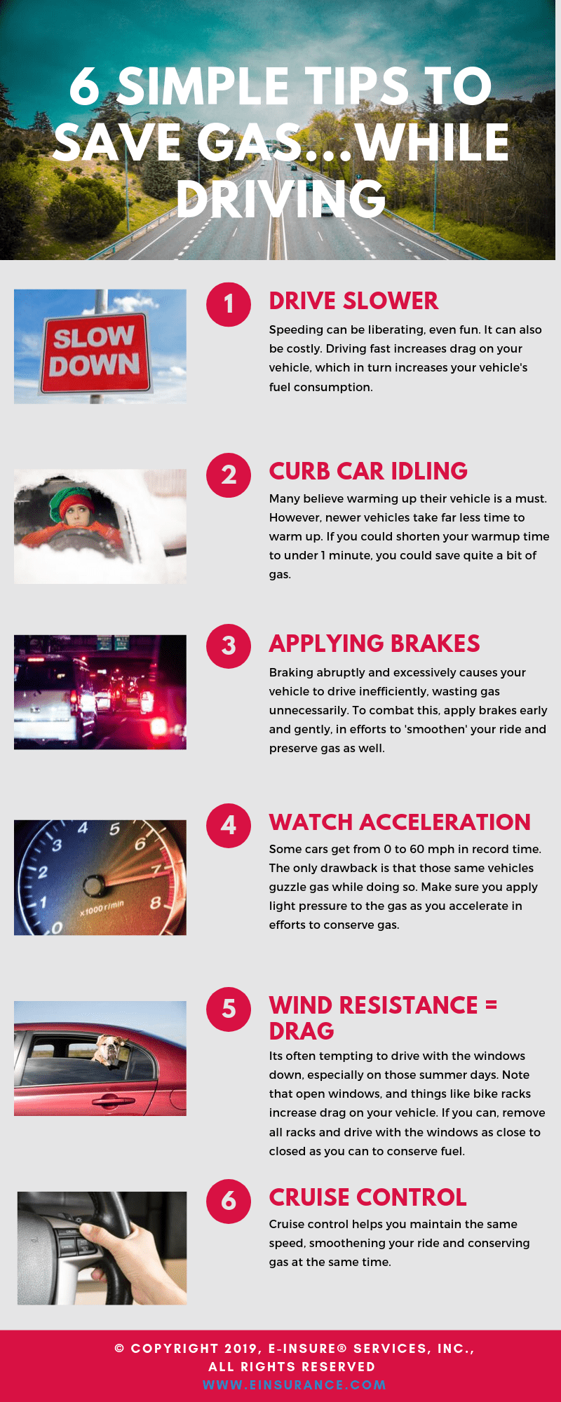 6 Ways to Save Gas While Driving EINSURANCE